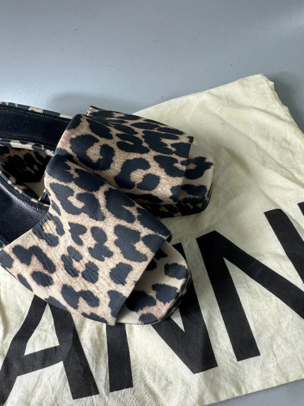 Ganni Leopard Platform Slides 38